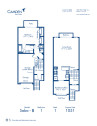 Blueprint of Saba - B Floor Plan, Apartment Home with 1 Bedroom and 1 Bathroom at Camden Doral Villas in Doral, FL