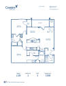 Blueprint of 2.2B Floor Plan, 2 Bedrooms and 2 Bathrooms at Camden Ashburn Farm Apartments in Ashburn, VA