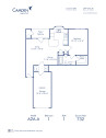 Blueprint of A2A-A Floor Plan, 1 Bedroom and 1 Bathroom at Camden Legacy Park Apartments in Plano, TX