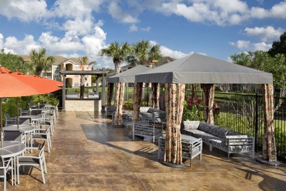 Barbeques outdoor dining and poolside cabanas for lounging