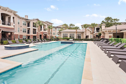 Resort-style Pool at Camden Grand Harbor Apartments in Katy, TX
