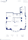 Blueprint of 1.1P Floor Plan, 1 Bedroom and 1 Bathroom at Camden Grand Parc Apartments in Washington, DC