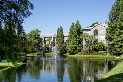 Building exteriors showing private balconies with lake views