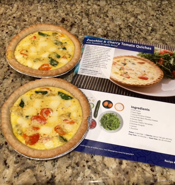 Photo courtesy of Zucchini &amp; Cherry Tomato Quiches made by my husband by way of Blue Apron!