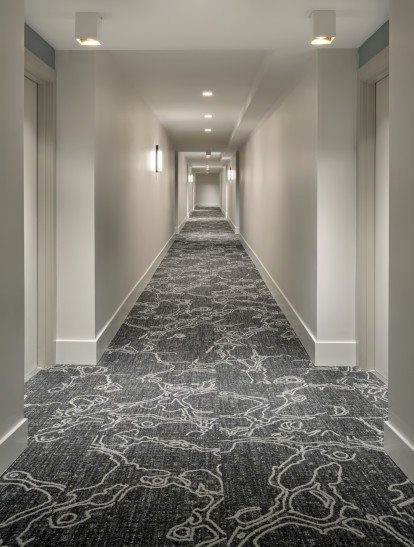 Hallway at Camden Atlantic apartments in Plantation, Florida.