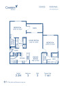 Blueprint of 2.2N Floor Plan, 2 Bedrooms and 2 Bathrooms at Camden Stonecrest Apartments in Charlotte, NC