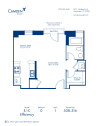 Blueprint of E.1C Floor Plan, Studio with 1 Bathroom at Camden Roosevelt Apartments in Washington, DC