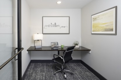 Private office available for resident rental at Camden Crest in Raleigh, NC
