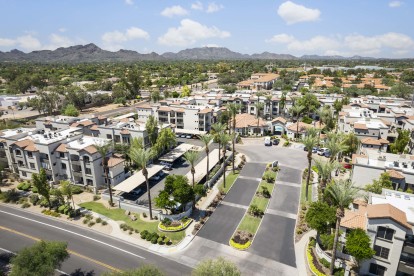 Camden Montierra Apartments Scottsdale Arizona Aerial View Of Entrance