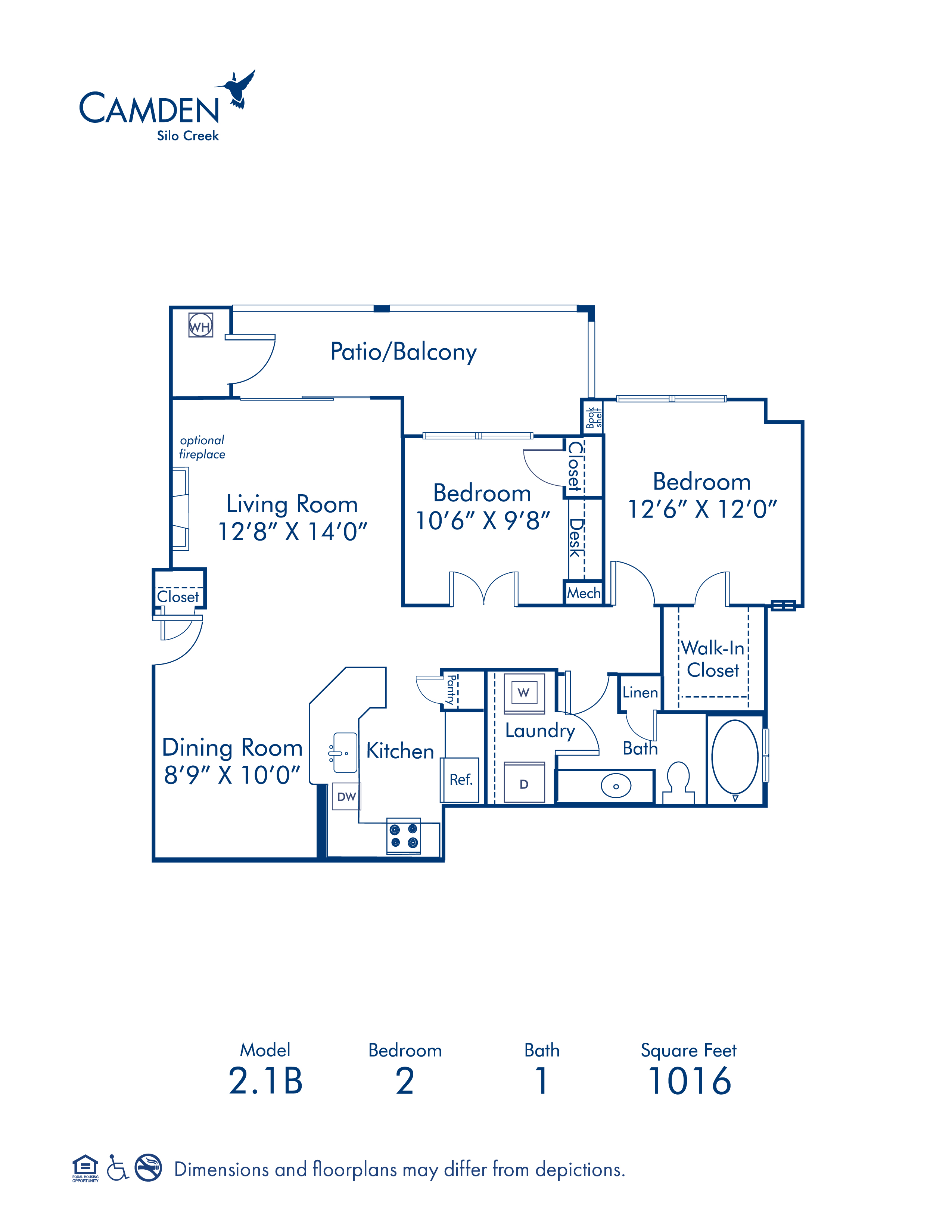 2.1B floor plan