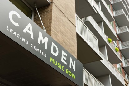 Exterior view of Camden Music Row front entry