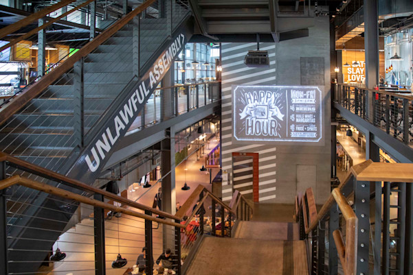 Nearby legacy food hall interior