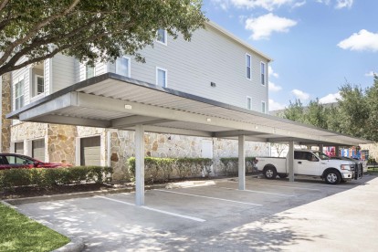 Covered parking is available at Camden Downs at Cinco Ranch Apartments in Katy, TX. 