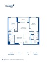 Camden Central apartments in St. Petersburg, Florida two bedroom floor plan blueprint, Picasso