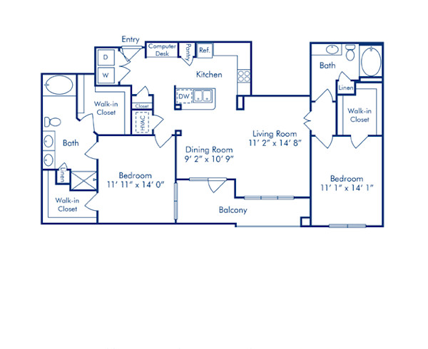 camden-plaza-apartments-houston-texas-floor-plan-Tuscany1371