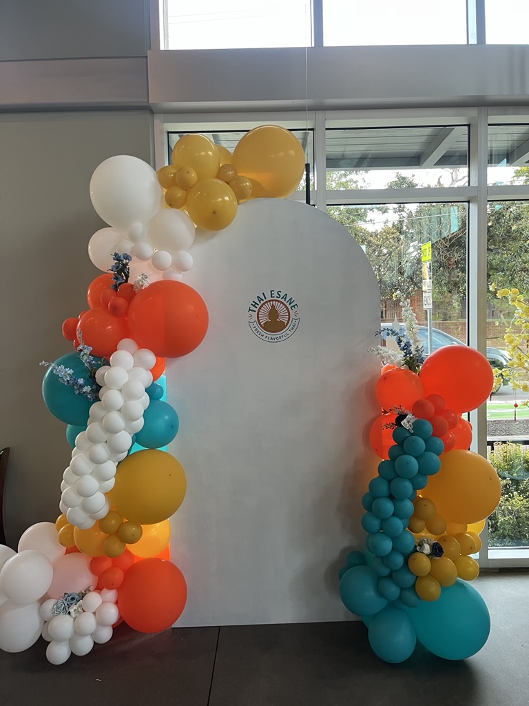 Thai Esane backdrop for photos 11th anniversary event Camden Music Row - From Reagan Grady