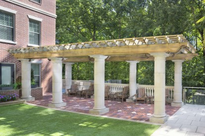 Onsite bocce ball court and outdoor lounge