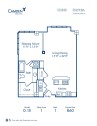 Blueprint of 0.1E Floor Plan, Studio with 1 Bathroom at Camden Cotton Mills Apartments in Charlotte, NC