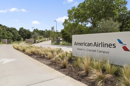 Entrance to American Airlines Corporate Headquarters across the highway