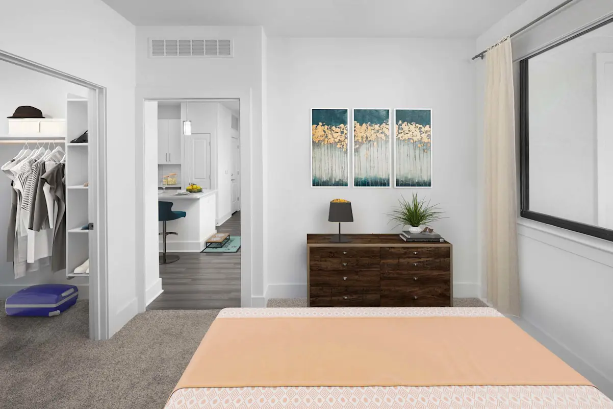 Furnished bedroom at Camden North End.