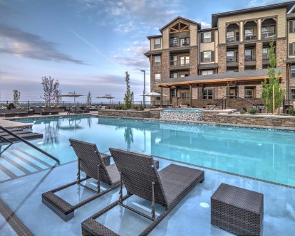 Pool with lounge chairs