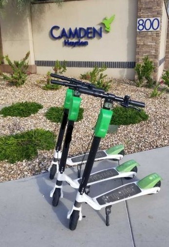 Rentable scooters