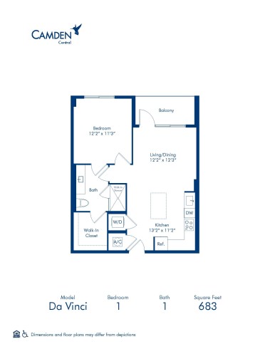 camden-central-apartments-st-petersburg-florida-floorplan-Da Vinci