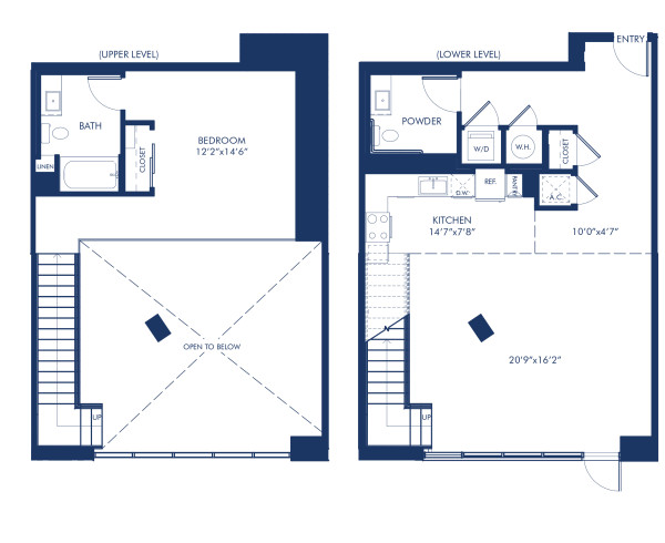 Blueprint of Live Work 16 Floor Plan, 1 Bedroom and 1 Bathroom at Camden Glendale Apartments in Glendale, CA