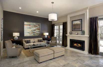 Resident Lounge with Fireplace at Camden Creekstone