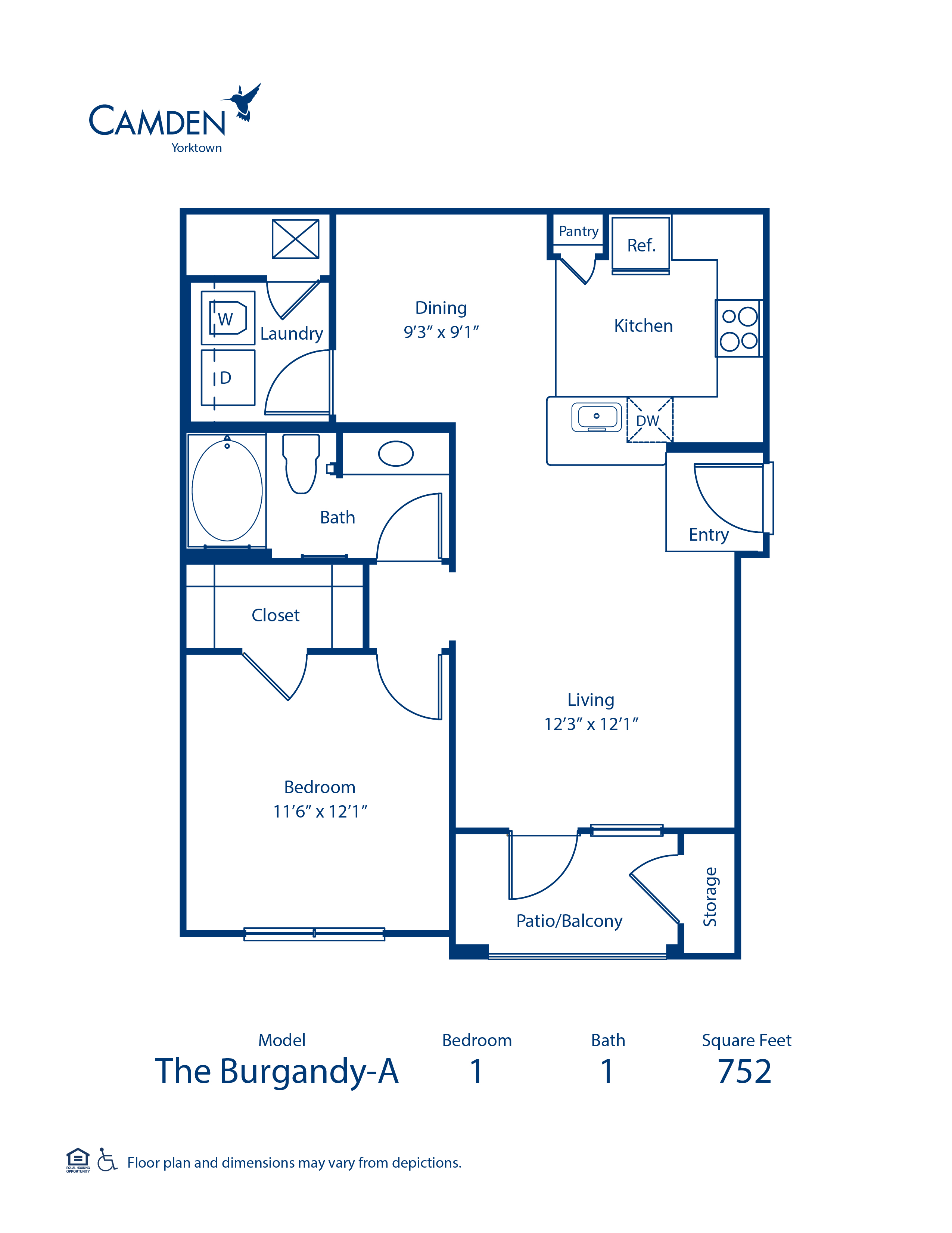 Burgandy A floor plan