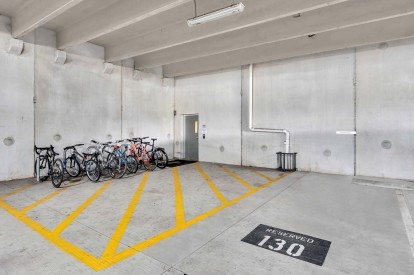 Reserved Parking and Bike Rack at Camden Dulles Station