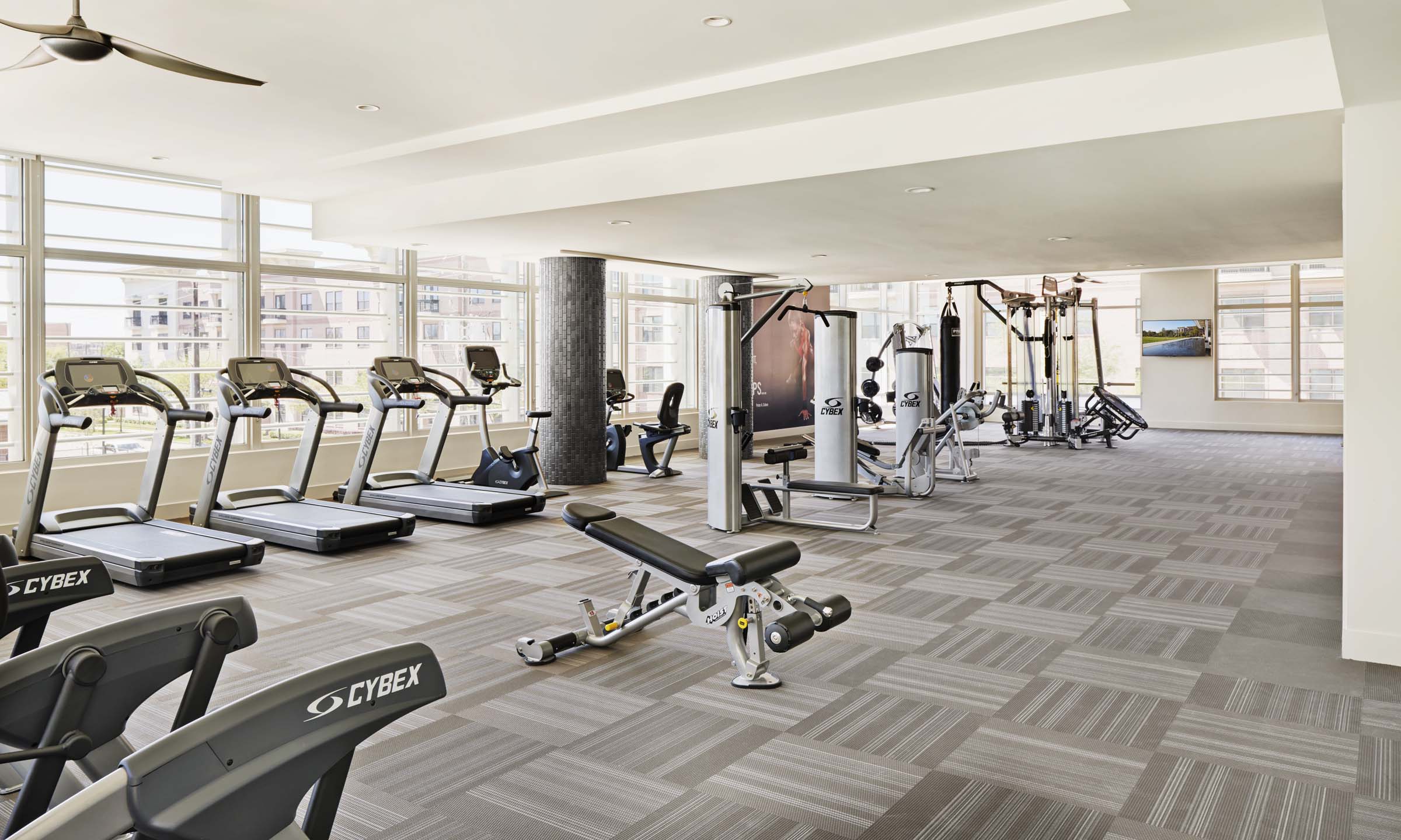 Fitness center with cardio equipment