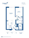 Camden Franklin Park apartments one bedroom floor plan A