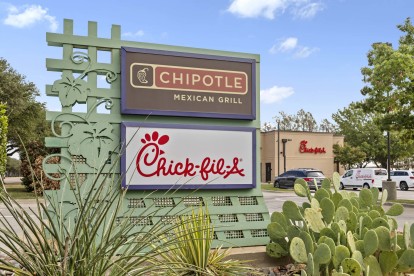 Chipotle and Chick Fil A near Camden Riverwalk