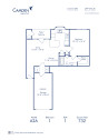 Blueprint of A2A Floor Plan, 1 Bedroom and 1 Bathroom at Camden Legacy Park Apartments in Plano, TX