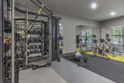 Crossfit room with trx trainer