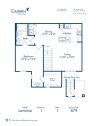 Blueprint of Lantana Floor Plan, 1 Bedroom and 1 Bathroom at Camden Brushy Creek Apartments in Cedar Park, TX