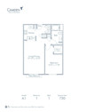 Blueprint of A1 Floor Plan, 1 Bedroom and 1 Bathroom at Camden Sierra at Otay Ranch Apartments in Chula Vista, CA