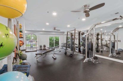 Fitness center with weight and strength training