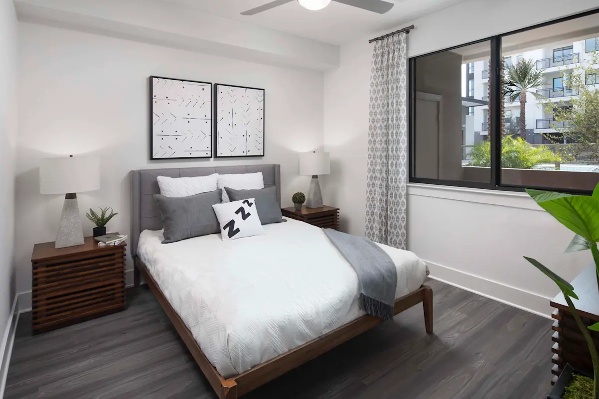 Furnished bedroom at Camden North End.