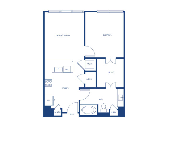 camden-music row-apartments-nashville-tn-one-bedroom-floor plan-A6