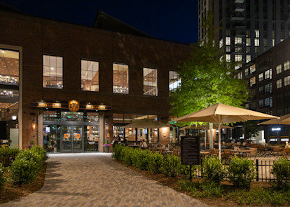 Restaurants and breweries at Ballantyne Bowl near Camden Communities in Ballantyne, NC