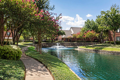 Community lake sidewalk