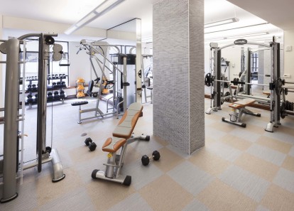 24 hour fitness center with strength training equipment
