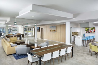 Sky lounge with demonstration kitchen