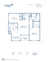 Blueprint of C Floor Plan, 1 Bedroom and 1 Bathroom at Camden Huntingdon Apartments in Austin, TX