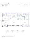 Camden Old Town Scottsdale apartments in Scottsdale, AZ two bedroom floor plan Lariat