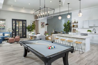 Resident lounge with billiards