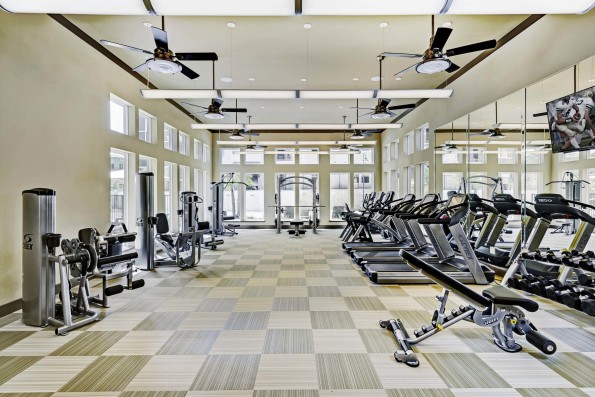 Fitness center with cardio equipment and strength machines