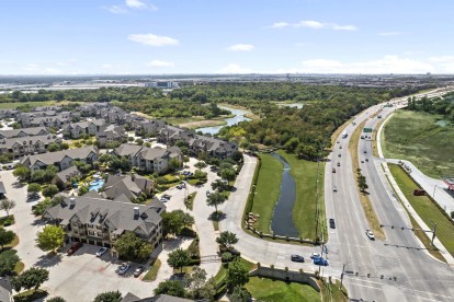 Aerial view of Camden Riverwalk apartments in Grapevine, TX
